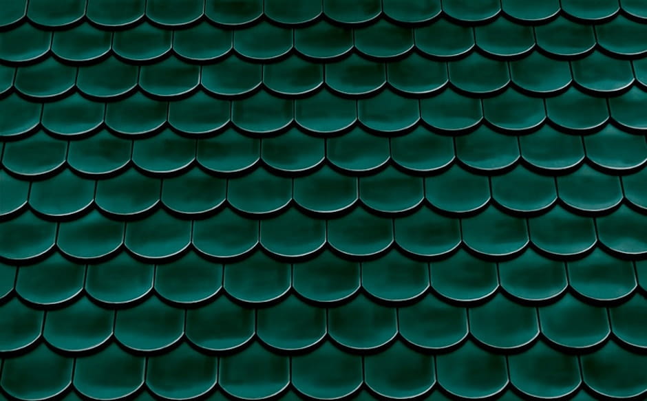 Керамическая черепица BRAAS Опал зеленая ель топ-глазурь