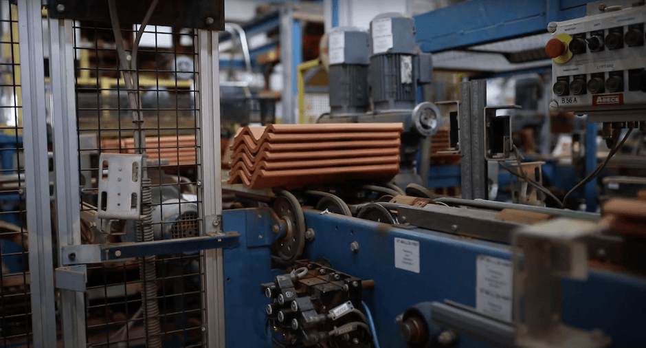 Процесс производства керамической черепицы