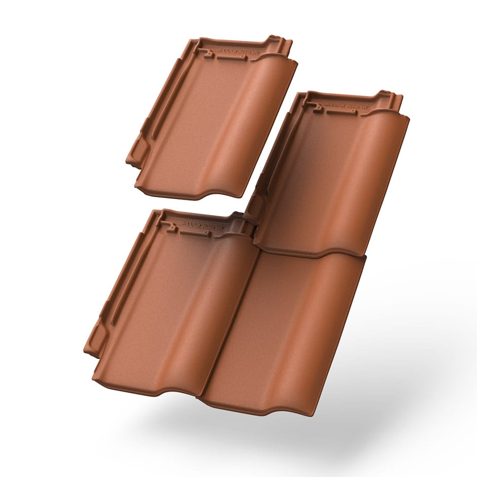 Особая конструкция замка керамической черепицы Braas