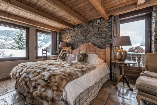 Cпальня в стиле шале